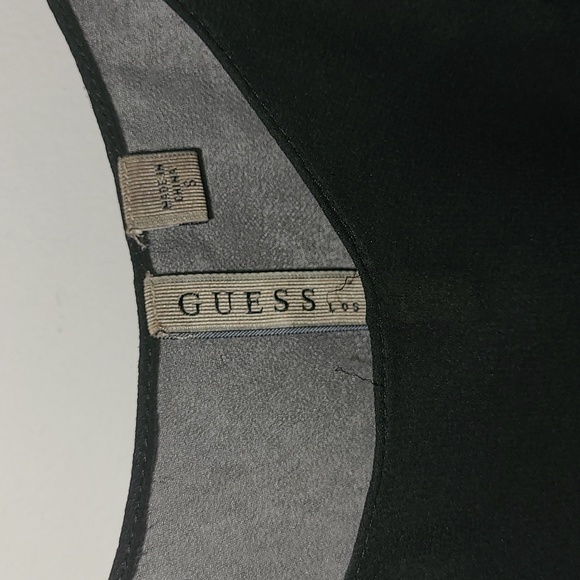 GUESS Sheer Chiffon Strappy Tank Top Size S Black - Picture 2 of 5